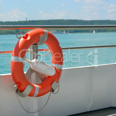 lifebuoy on a ship