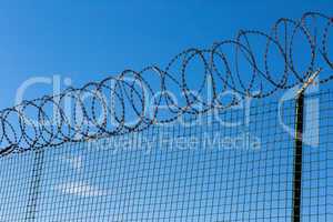 Wired Fence with Spiral Barbwire