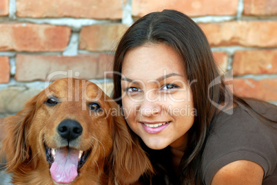 Girl and her dog