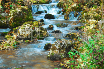 Blue waterfall