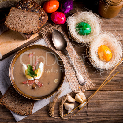 polish Sour rye soup