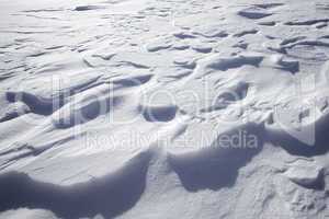 Closeup of snowdrift