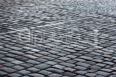 Fragment of cobbled road