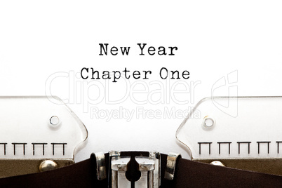 New Year Chapter One Typewriter