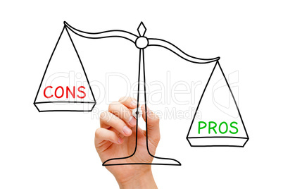 Pros Cons Scale Concept