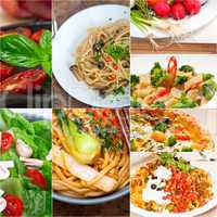 healthy Vegetarian vegan food collage