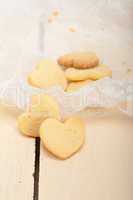 heart shaped shortbread valentine cookies