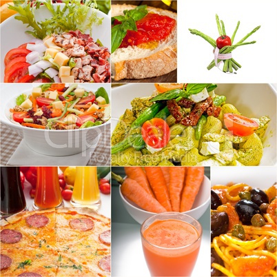 healthy Vegetarian vegan food collage