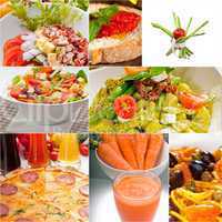 healthy Vegetarian vegan food collage