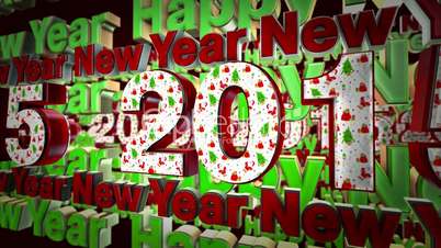 2015 new year  text loop animation