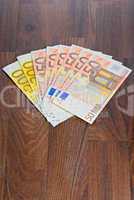 Euro banknotes on the table