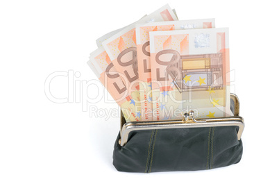 Full wallet on a white background