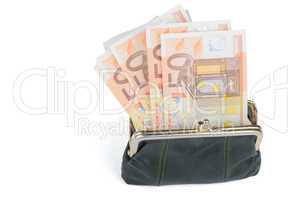 Full wallet on a white background