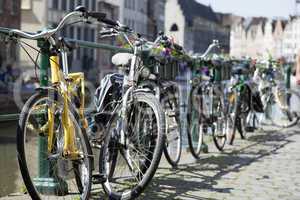 Fahrräder in Gent, Belgien