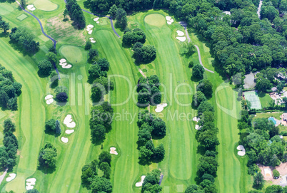 Golf course from above