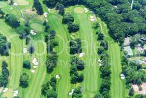 Golf course from above