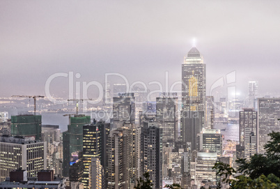 HONG KONG - MAY 7, 2014: Wonderful skyline of Hong Kong. More th