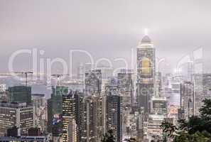 HONG KONG - MAY 7, 2014: Wonderful skyline of Hong Kong. More th