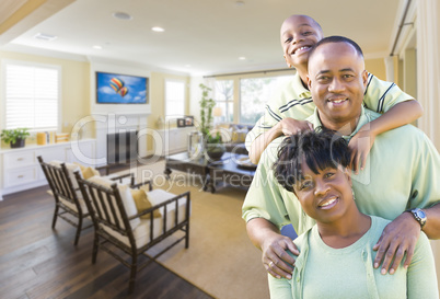 African Amercian Family In Living Room