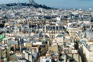 Wonderful Paris skyline with homes roofs