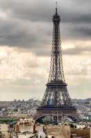 Aerial view of Eiffel Tower