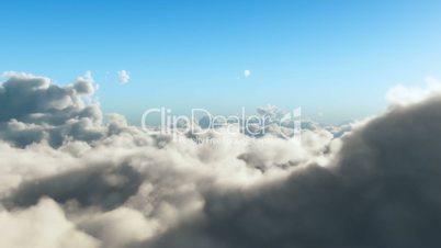 Slow flight above cloudscape