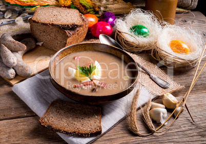 polish Sour rye soup