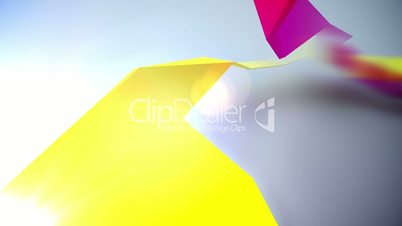 Background of 3d geometric shapes. Seamless loop.