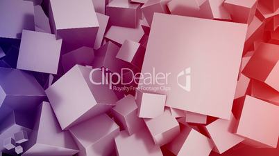 Cubes Background with space for text. Seamless loop.