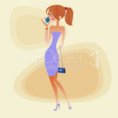 Young woman talking on the phone