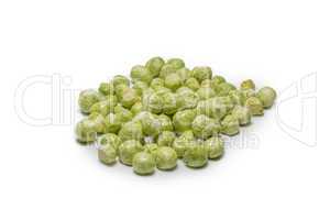 Clean Brussels sprouts on white