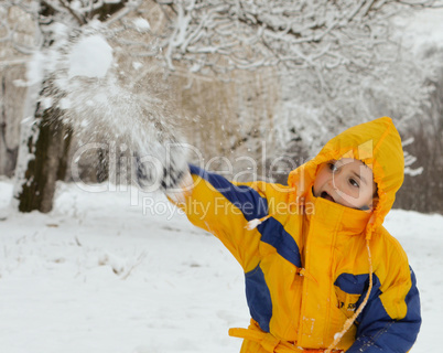 Playing in the snow