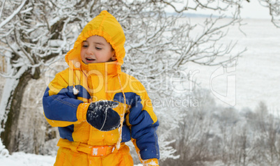 Playing in the snow