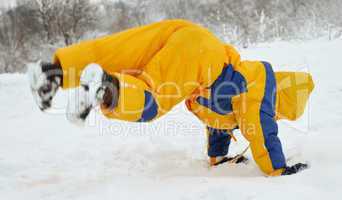 Playing in the snow