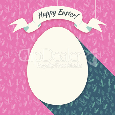 Pink Happy Easter Card