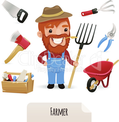Farmer Icons Set