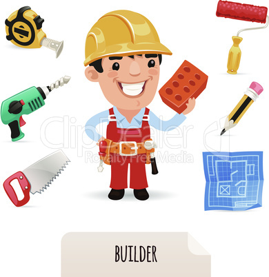 Builders icons set