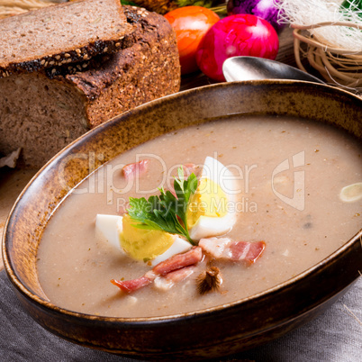 polish Sour rye soup