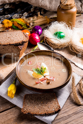 polish Sour rye soup