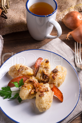 szare kluski - Polish potato dumplings