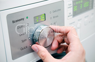 Modern washing machine panel