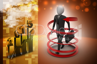 3d man business success concept