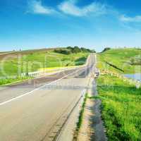 Highway in hilly terrain