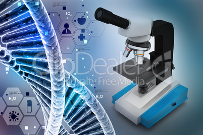 microscope on abstract background