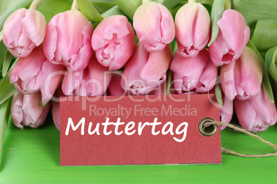 Tulpen Blumen zum Muttertag mit Karte