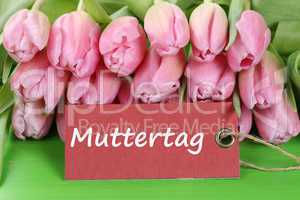 Tulpen Blumen zum Muttertag mit Karte