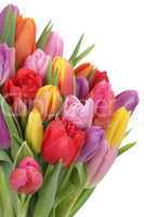Blumenstrauß mit Tulpen im Frühling oder Muttertag Freisteller