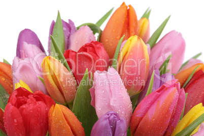 Blumenstrauß mit Tulpen im Frühling, Geburtstag oder Muttertag