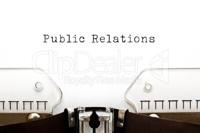 Public Relations Typewriter