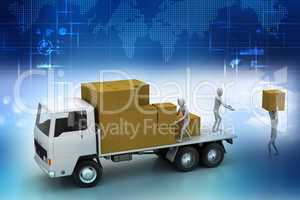 Transportation trucks in freight delivery